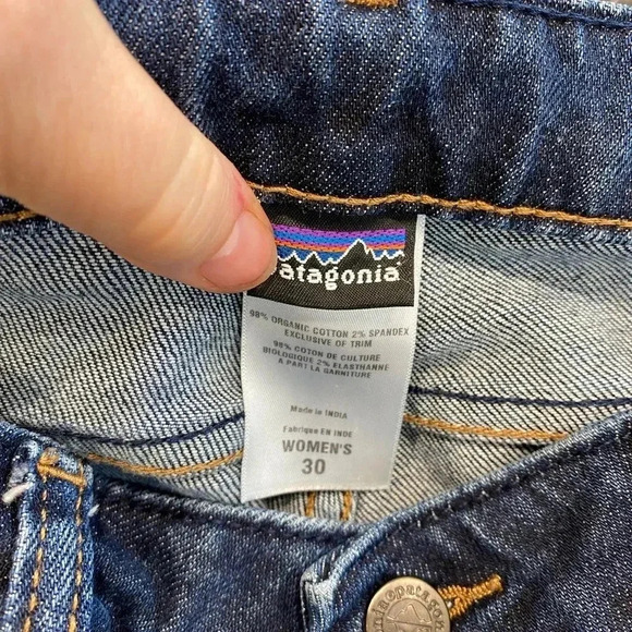 Patagonia Women's Bootcut Jeans Blue Dark Wash Vintage Style size 30 ( 8P ) - Picture 4 of 7